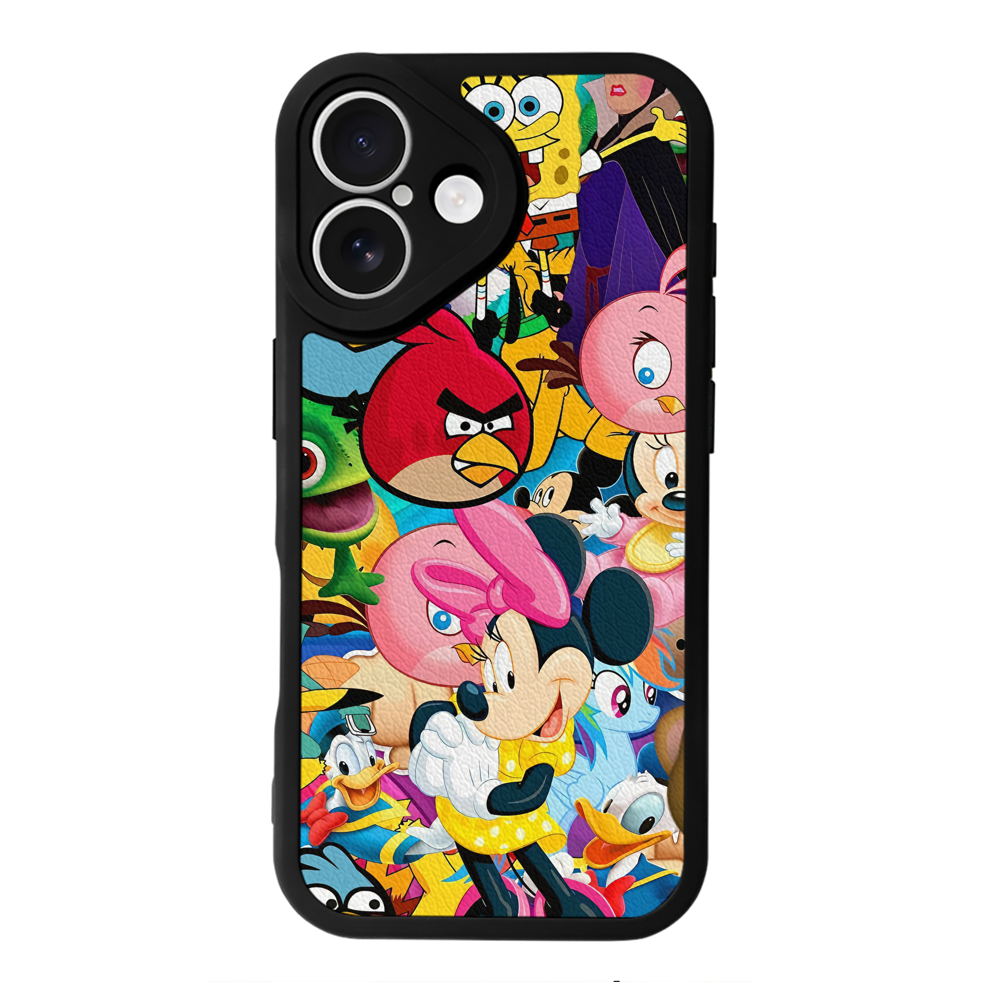 （画像用） Angry Birds アングリーバード 【iPhone 16シリーズ対応】シリコンスマホケース（レザー調） 材質：シリコン